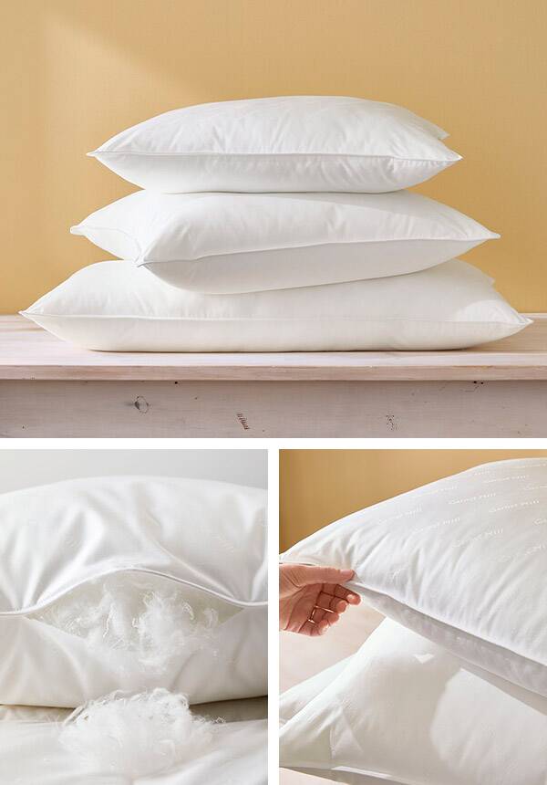 Close-up views of our Garnet Hill Signature Down-Alternative Pillow